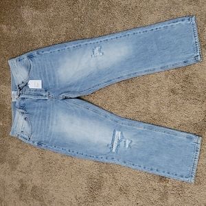 TWELVE ON TWELFTH VICI DOLLS HIGH RISE STRAIGHT ANKLE CROP JEANS 28 6 NWT